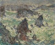 Claude Monet Tempete sur les Cotes de Belle lle France oil painting artist